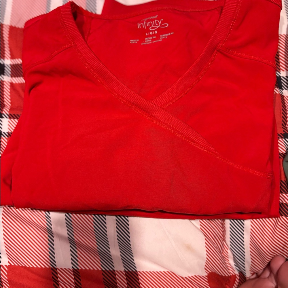 Cherokee Infinity Red Scrub Set